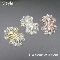 JLZXSY Handmade Custom Crystal Bridal Applique Iron on Hot Fix Rhinestone Applique Patch DIY for Wedding Dress Cloth Accessories