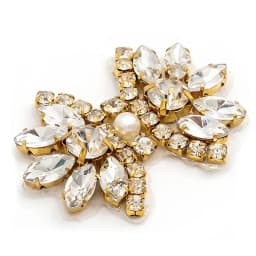 JLZXSY Small Bow Crystal Bridal Applique Patch DIY Wedding Accessories Iron Sew On Rhinestone Applique