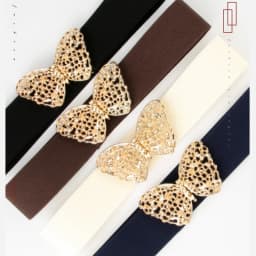Fashion Butterfly Elastic Waistband Elegant Cummerbund Women Dress Buckle Belt Strap Waist