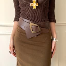 Rivet Belt With Button Head Decoration Waistband With Skirt Vintage Elastic Wide Leather Belt Versatile And Simple Corset
