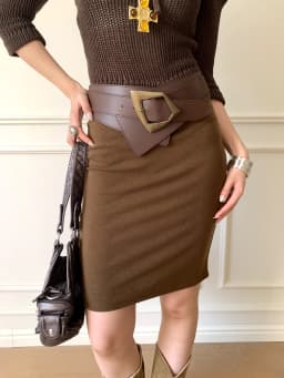 Rivet Belt With Button Head Decoration Waistband With Skirt Vintage Elastic Wide Leather Belt Versatile And Simple Corset