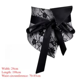 Vintage Opulent Jacquard Brocade Belt Women Oversized Bow-Tie Wide Cinch - Chic Belt for Pants Dress Layering Luxury Essential