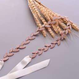 JLZXSY Handmade Leaf Thin Alloy Bridal Belt Rhinestone Wedding Dress Sashes for Bride Bridesmaid (Silver,Rose Gold,Gold)