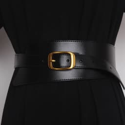 Women's Runway Fashion Genuine Leather Cummerbunds Female Dress Corsets Waistband Belts Decoration Wide Belt TB1873