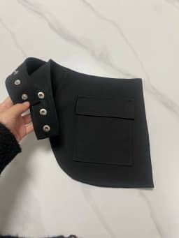 Women's runway fashion black fabric Cummerbunds female Dress coat Corsets Waistband Belts decoration wide belt R3358