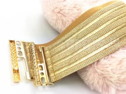 Women's Fashion Elastic Gold Cummerbunds Female Dress Corsets Waistband Belts Decoration Wide Belt R2192