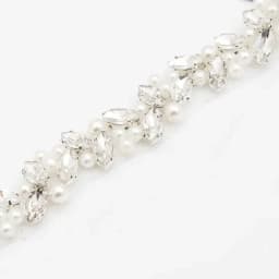 JLZXSY Pearl Beaded Handmade Rhinestone Applique Trim DIY Bridal Belt Iron Sew On Crystal Applique Trimming Wedding Accessories