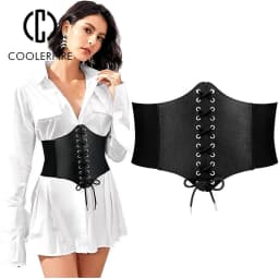 Women Corset Belt Cummerbunds Elastic Waist Wide Belts Fashion Casual Luxury Brand Dress Lace Up Loose Tight Chest Waist AL101