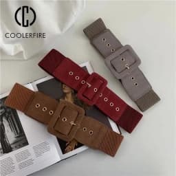 Women's Elastic Belt Fashion Corset High Quality Wide Belts For Woman Waistband Luxury Brand Dress Stretch Trouser Belts DT076
