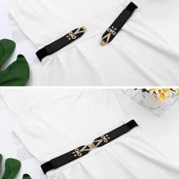 Fashion Elastic Waistband Elegant Cummerbund Women Dress Buckle Belt Strap Waist