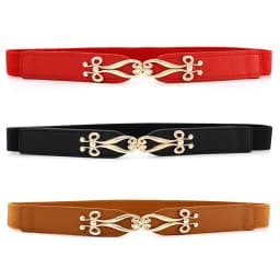 Fashion Elastic Waistband Elegant Cummerbund Women Dress Buckle Belt Strap Waist