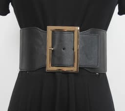 Women's Runway Fashion PU Leather Elastic Cummerbunds Female Dress Corsets Waistband Belts Decoration Wide Belt R044