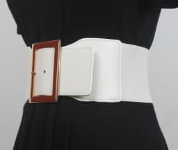 Women's Runway Fashion PU Leather Elastic Cummerbunds Female Dress Corsets Waistband Belts Decoration Wide Belt R044