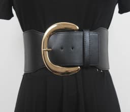 Women's Runway Fashion PU Leather Elastic Cummerbunds Female Dress Corsets Waistband Belts Decoration Wide Belt R044