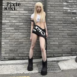 PixieKiki Letter Print Black Belts for Woman Harajuku Streetwear Y2k Scene 2000s Emo Accessory for Clothes P94-BB15