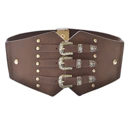 Japanese Harajuku Gothic Punk Wide Waistband Hardcore Girl Retro Pattern Versatile Studded Lacing