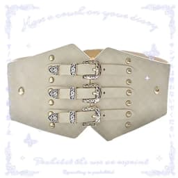 Japanese Harajuku Gothic Punk Wide Waistband Hardcore Girl Retro Pattern Versatile Studded Lacing