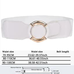 Women's Elastic Belt Corset Women Waist Belts Trend Gold Circle Buckle Waistband High Quality Stretch Wide Black Belt DT072