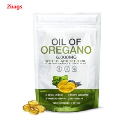 60 Count Oregano Oil Black Seed Oil Softgels Herbal Plant-Based Natural Supplement Capsules for Immune & Digestive Support