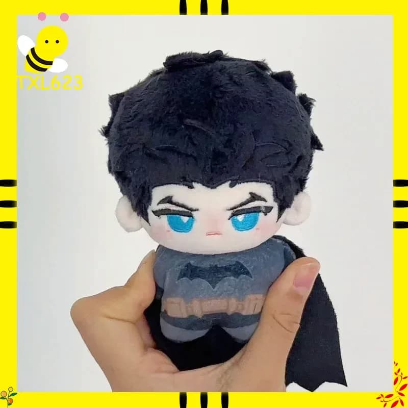 Anime Bat Man Bruce Wayne 10cm Plush Doll Toy for Children And Adults Cartoon Cosplay Dress-Up Collectible Soft Cotton Gift