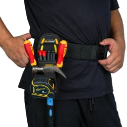 Small Tool Pouch with Belt Clip,Small Tool Holder Pouch, Min Work Organizer Tool Holster and Knife Holder with Hammer Holder