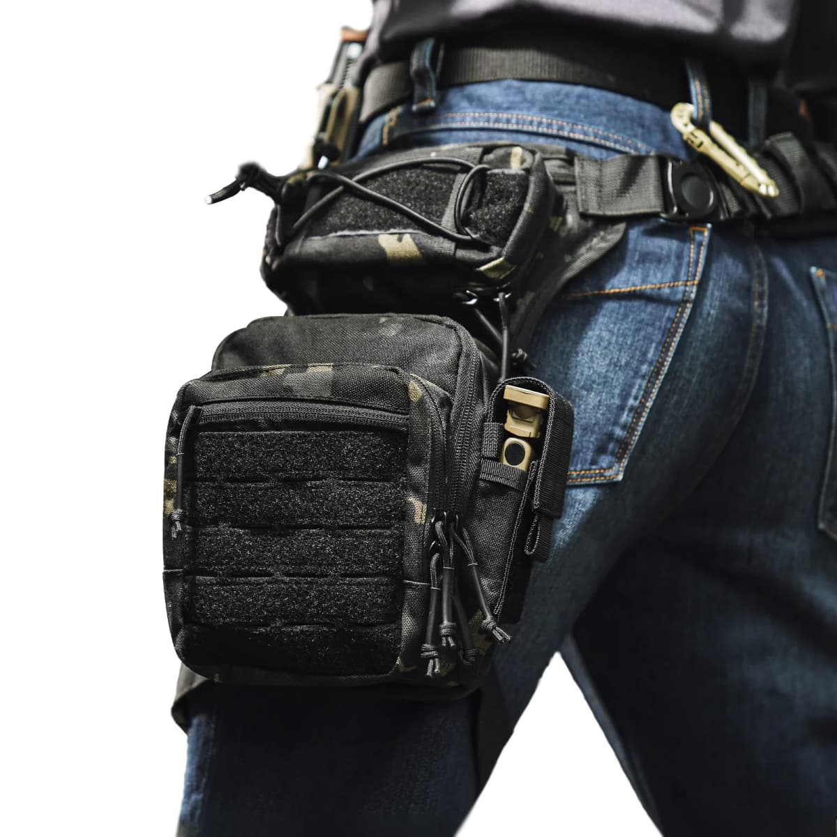 Highly Durable 1000D Nylon Laser Cut Waist Pack for Outdoor Sports Like Cycling and Motorcycling 힙색 Waist Bag Men Belt Bags Sac