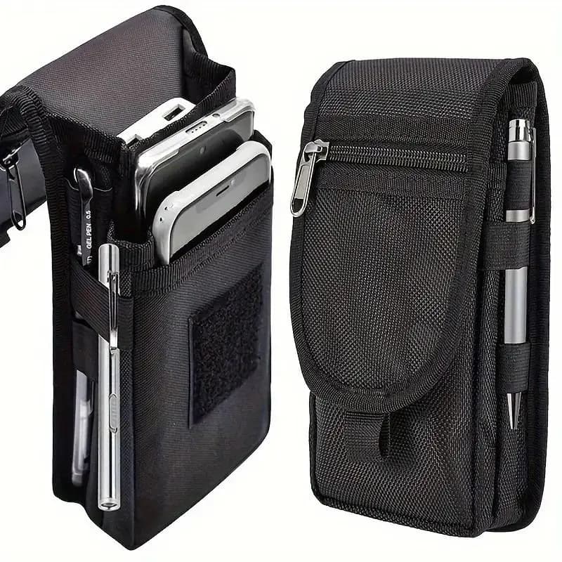 Mobile Phone Bag Casual Waist Bag Pen Insertion Bag Flip Top Mobile Phone Waist Hanging Bag Waist Bag Mobile Phone