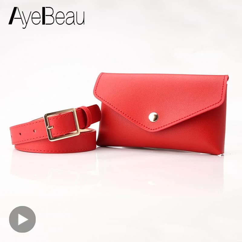 Small Fanny Waist Bag Pack For Women Mobile Phone Mini Belt Wallet Purse Pouch Belly Banana Ladies Kangaroo Bum Hip Side Bolsas