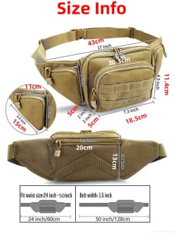 Outdoor Hiking  Waist Bag Running Sports Functional Bag Cycling Bag Bum Bag Multi-functional Tool Shoulder Tactical Waist Pack