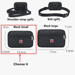 JANGEAR Crossbody Money Belt Waist Bag Horizontal Phone Pouch Large Fanny Pack Bum Hip Belt Bag For Phone Holder 4.7/6.5 INCH