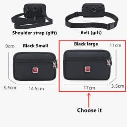 JANGEAR Crossbody Money Belt Waist Bag Horizontal Phone Pouch Large Fanny Pack Bum Hip Belt Bag For Phone Holder 4.7/6.5 INCH