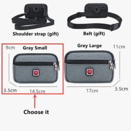 JANGEAR Crossbody Money Belt Waist Bag Horizontal Phone Pouch Large Fanny Pack Bum Hip Belt Bag For Phone Holder 4.7/6.5 INCH