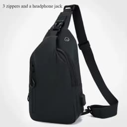 Men Multifunction Anti Theft USB Shoulder Bag Man Crossbody Cross Body Travel Sling Chest Bags Pack Messenger Pack