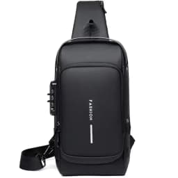 Men Multifunction Anti Theft USB Shoulder Bag Man Crossbody Cross Body Travel Sling Chest Bags Pack Messenger Pack