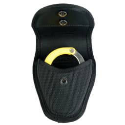 Handcuff Pouch Cop Sheriff Police Law Enforcement Military Standard Handcuff Holder with Secure Snap Closure(1680D Black Nylon