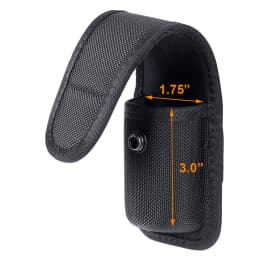 Molded OC/Mace Spray Pouch, Top Flap Pepper Spray Holster for MK3 OC/Mace Pepper Spray Black Pouch Hidden Snap
