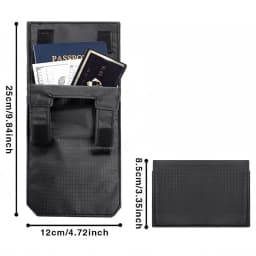 Anti Theft Portable Belt Wallet Ultra Thin Hidden Nylon Pouch Hook Loop 2 Compartments Slim Travel Daily