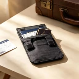 Anti Theft Portable Belt Wallet Ultra Thin Hidden Nylon Pouch Hook Loop 2 Compartments Slim Travel Daily