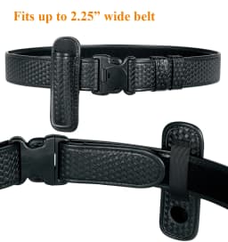 Molded Expandable Baton Holder Holds 16-Inch or 21-Inch Expandable Baton (Basketweave Artificial Leather)
