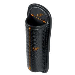 Molded Expandable Baton Holder Holds 16-Inch or 21-Inch Expandable Baton (Basketweave Artificial Leather)