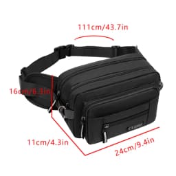 Men's Waist Bag Multifunctional Toolkit, Wear-Resistant Mobile Phone Bag, Running Bag, Leisure Outdoor Sports Waist Bag, Large C