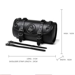 Motorcycle Saddlebag Leather Too PouchesStorage Suitable for Front Fork&Handlebar, RoadTrip Essential, Daily Commute