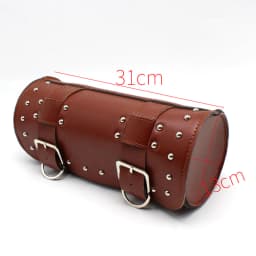 Motorcycle Saddlebag Leather Too PouchesStorage Suitable for Front Fork&Handlebar, RoadTrip Essential, Daily Commute