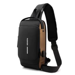 2025 Large Capacity Brand Waist Packs Bag Men Crossbody Bag PU Leather Anti-Theft Shoulder Bag Multifunctional Unisex Chest Bag