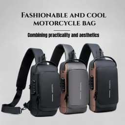 2025 Large Capacity Brand Waist Packs Bag Men Crossbody Bag PU Leather Anti-Theft Shoulder Bag Multifunctional Unisex Chest Bag