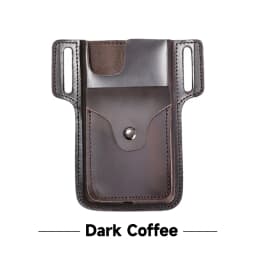 Genuine Leather Mobile Phone Holster Belt Case, Casual Waist Pack for Men, Phone Bag, Wallet Pocket, Cigarette Box for iPhone