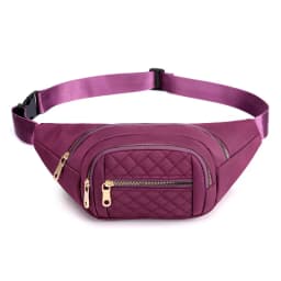 Simple Nylon Waist Bag, Multi Zipper Chest Bag, Casual Crossbody Fanny Pack For Outdoor Sport Running Hiking Cycling