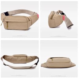 Unisex Men Waist Bag Pack Purse Casual Large Phone Belt Bag Pouch Women's Canvas Travel Phone Bag Fanny Banana Bag Hip 3 Pockets