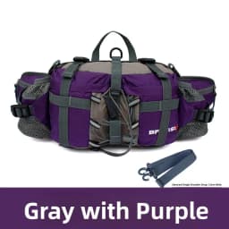 Unisex Outdoor Sports Waist Bag Multi-Functional Hiking Travel Backpack Cycling Water Bottle Holder Nylon Material Waterproof