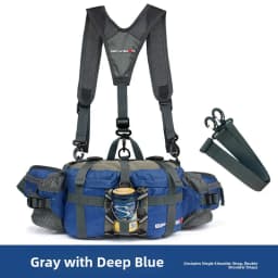 Unisex Outdoor Sports Waist Bag Multi-Functional Hiking Travel Backpack Cycling Water Bottle Holder Nylon Material Waterproof
